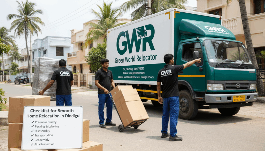  Checklist for smooth home relocation packers and movers in Dindigul.
