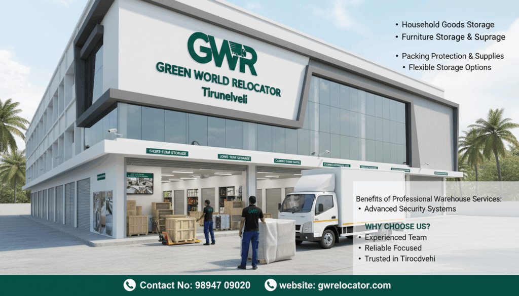 Short-term and long-term storage facilities in Tirunelveli.