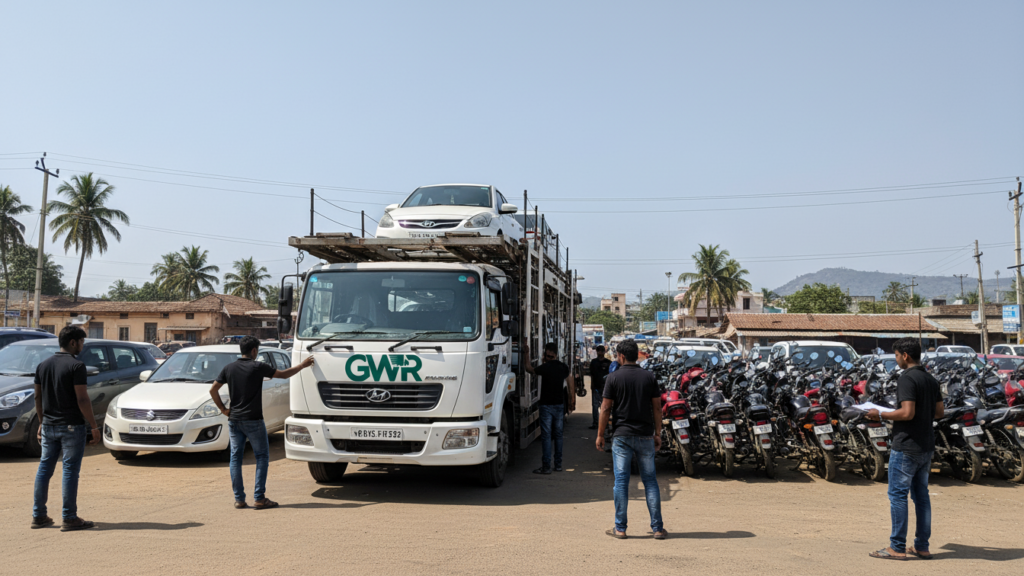 Two-wheeler and car transport service in Dharmapuri.