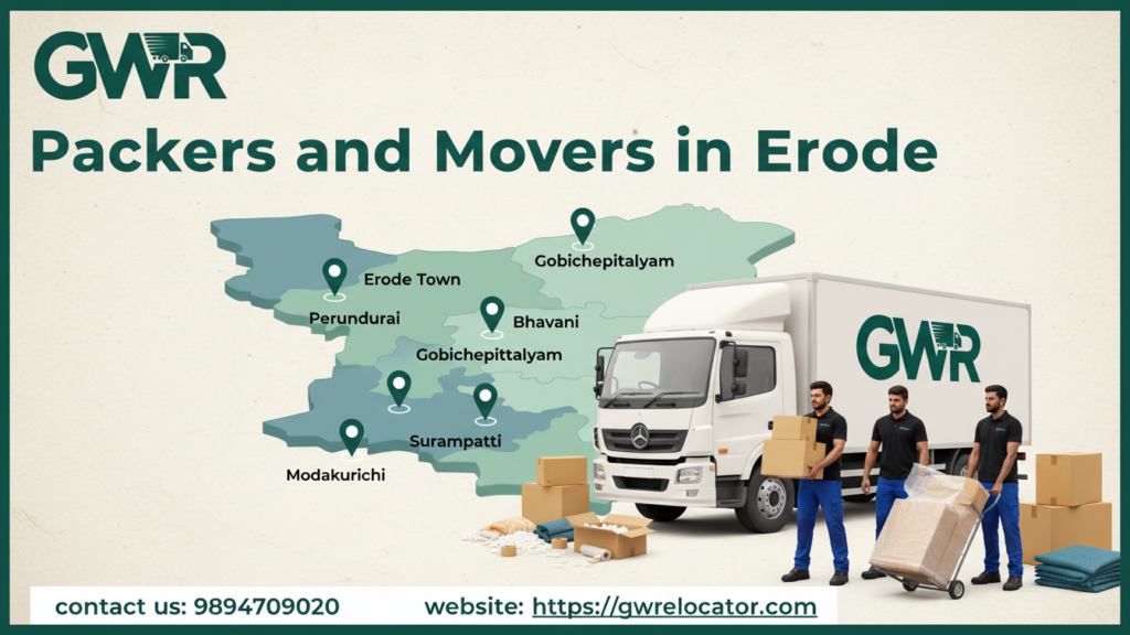 Packers and Movers in Erode – Areas We Serve