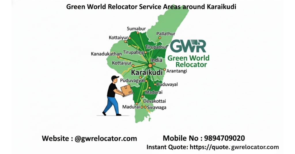  Areas We Serve Around in packers and movers in Karaikudi