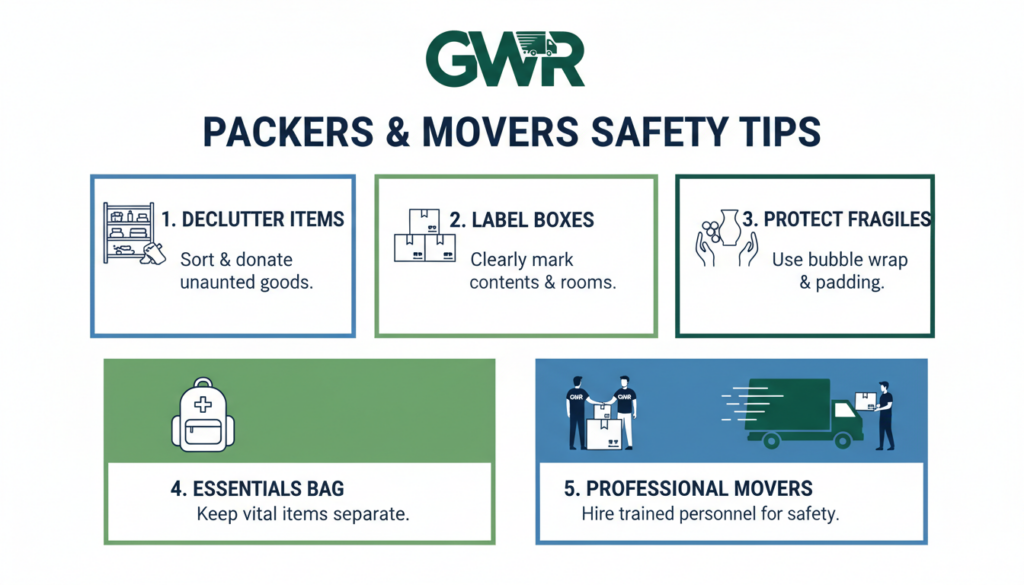  Packers and Movers Tips for Safe Shifting