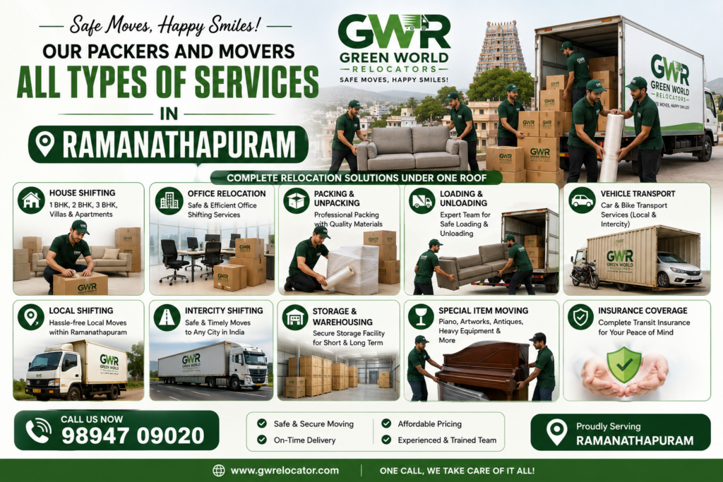 Our Packers and Movers Services in Ramanathapuram
