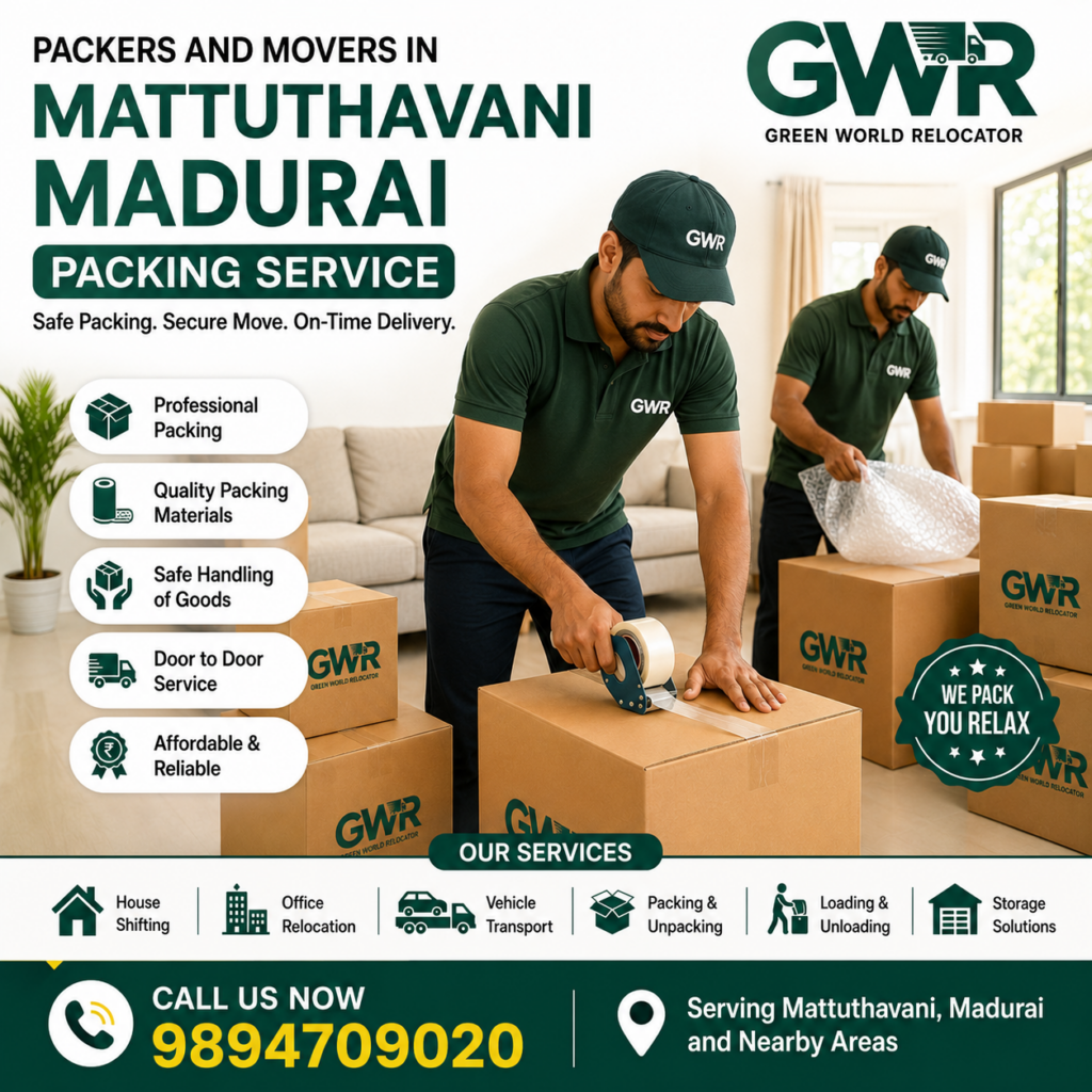  Packers and Movers in Mattuthavani, Madurai