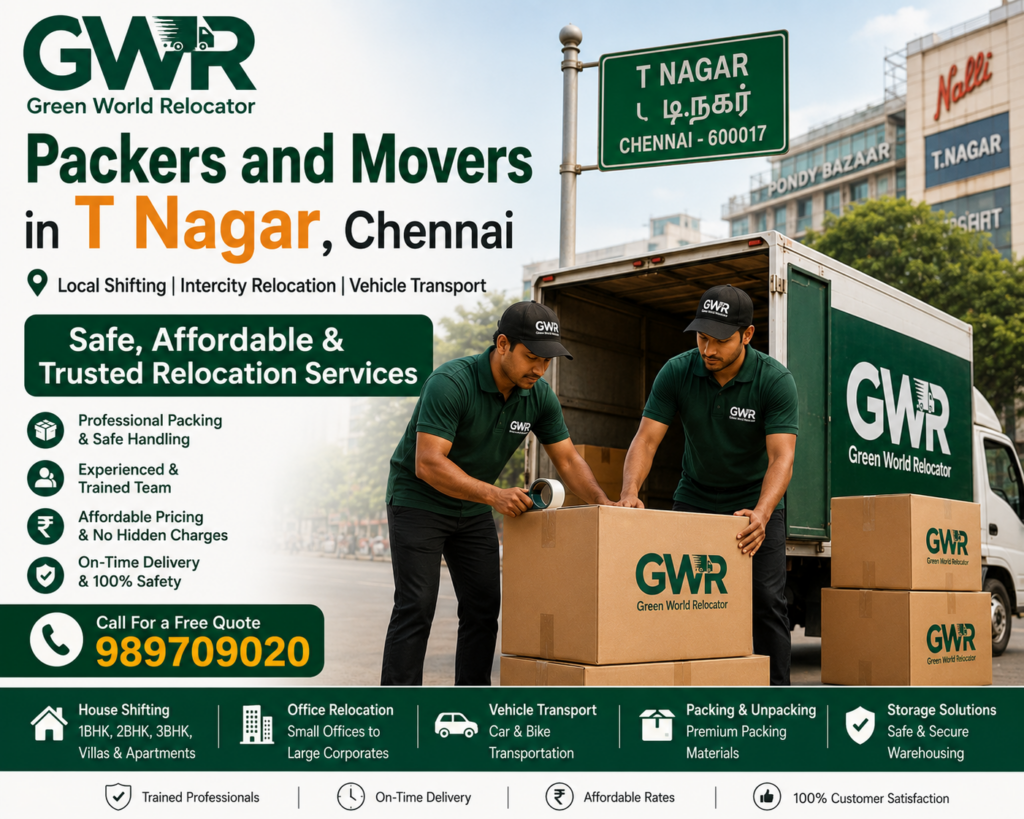 Packers and Movers in T Nagar, Chennai
