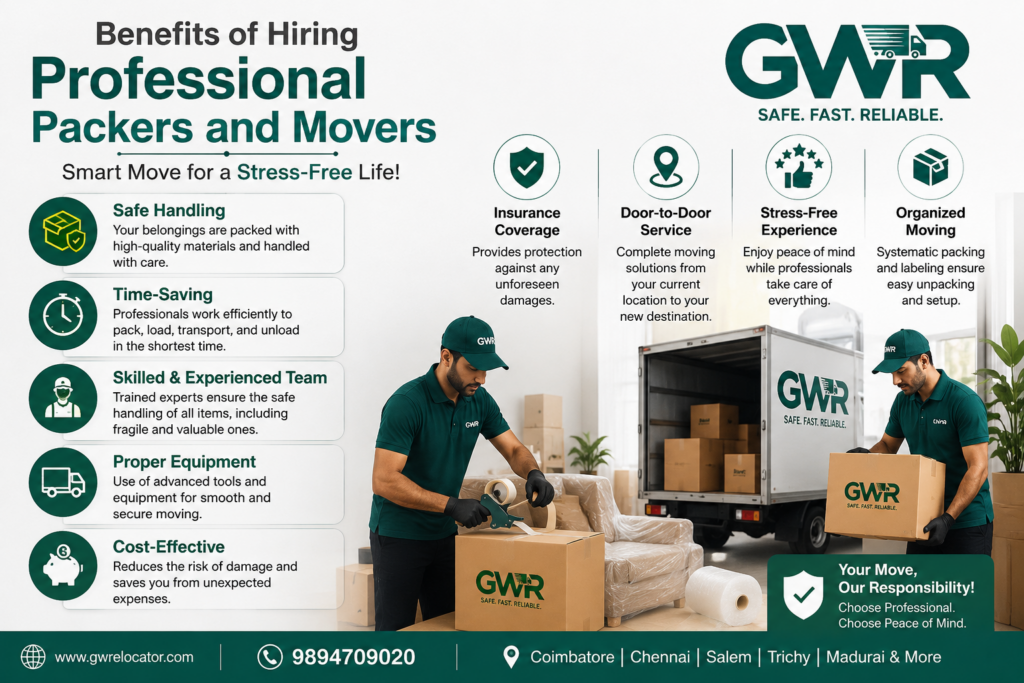 Benefits of Hiring Professional Packers and Movers
