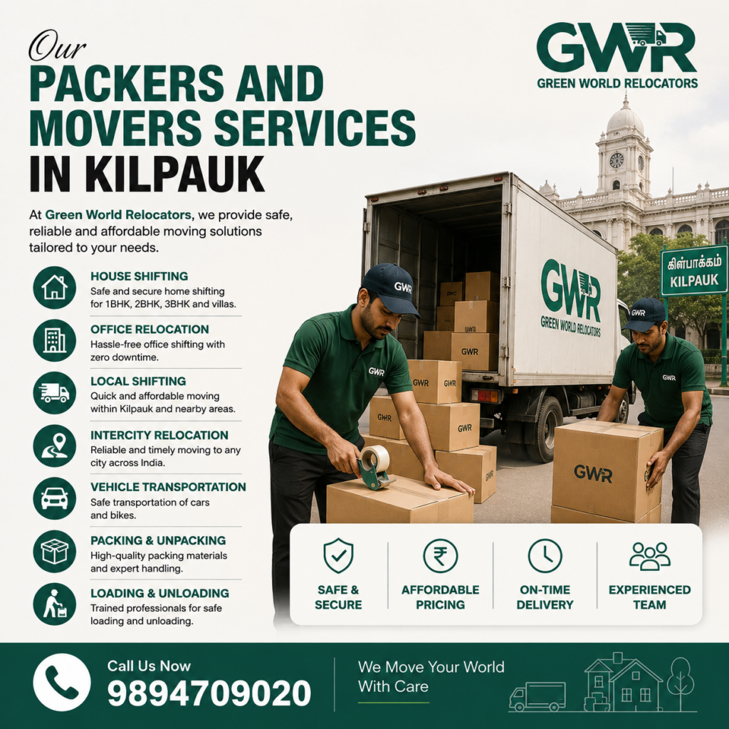 Our Packers and Movers Services in Kilpauk