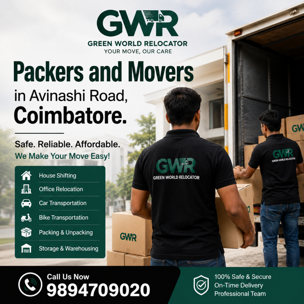 Packers and Movers in Avinashi Road, Coimbatore