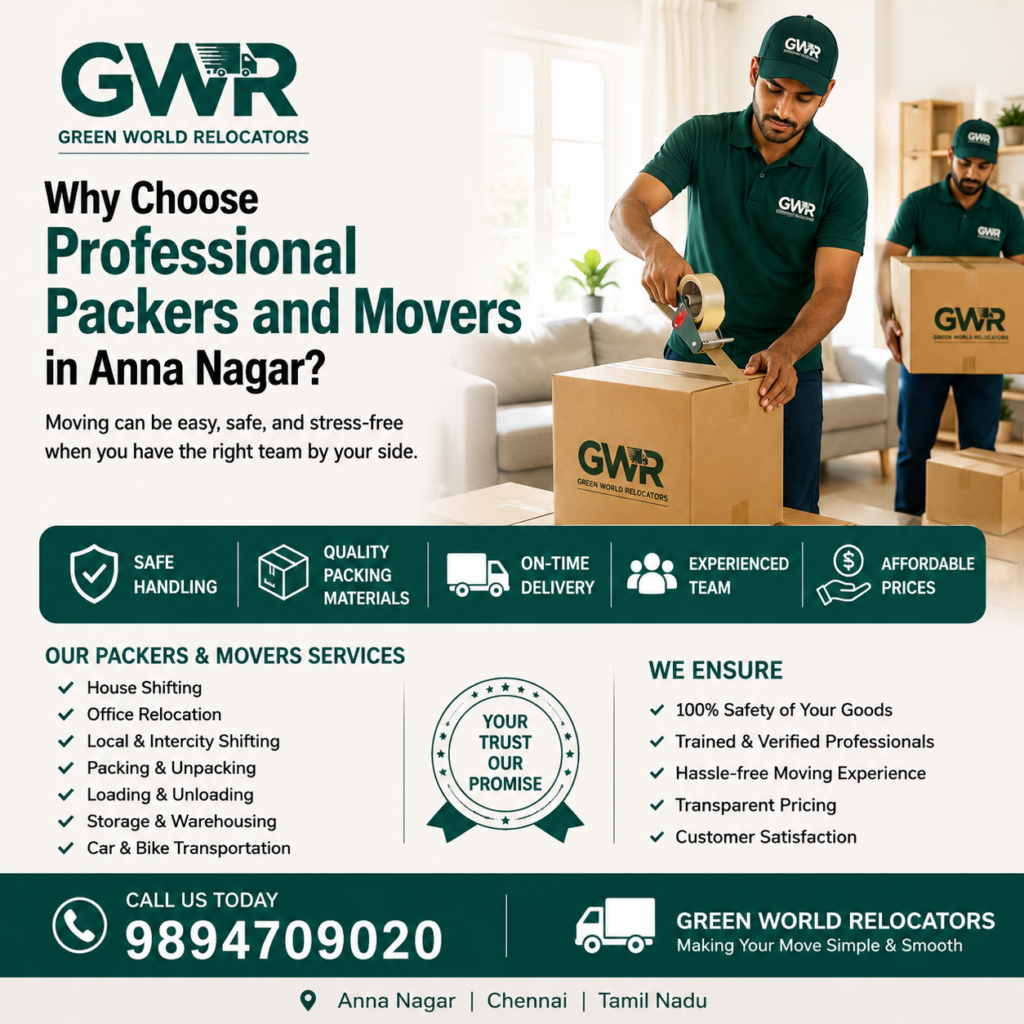  Choose Professional Packers and Movers in Anna Nagar?