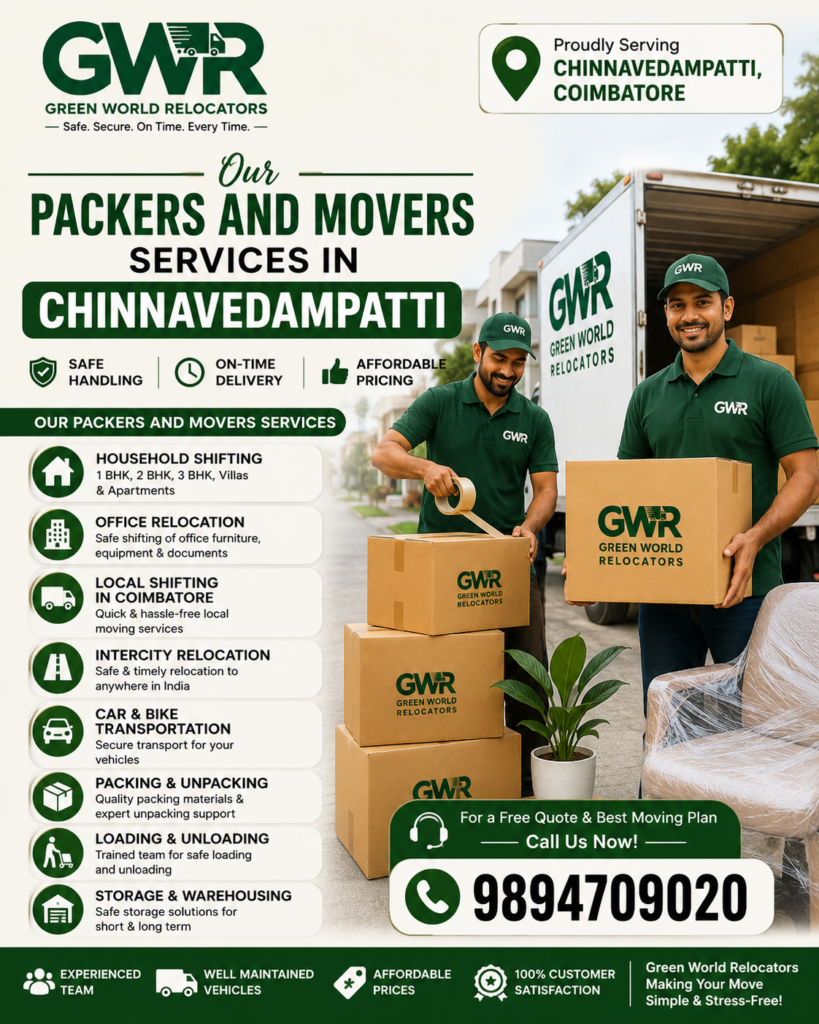 Our Packers and Movers Services in Chinnavedampatti