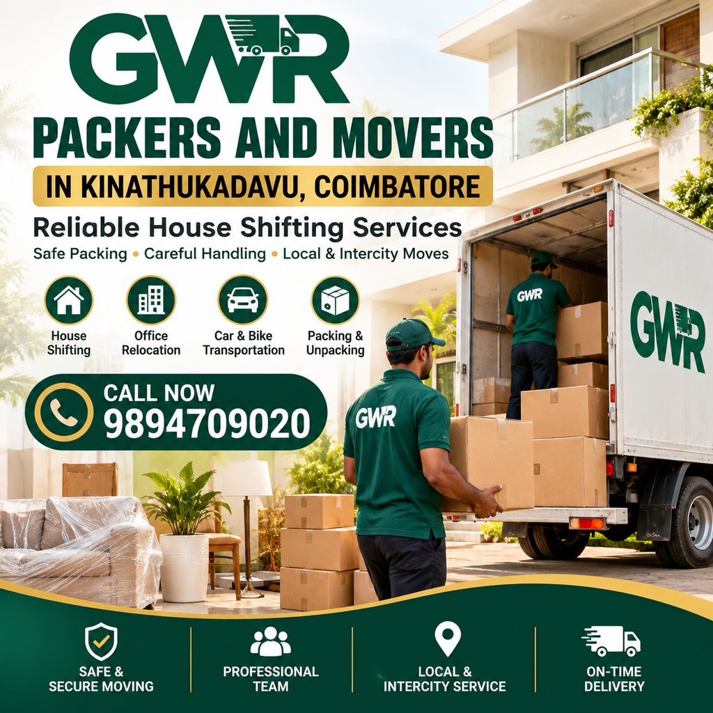 Packers and Movers in Kinathukadavu, Coimbatore – Reliable House Shifting Services