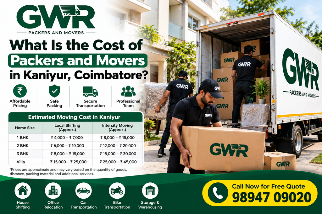 What Is the Cost of Packers and Movers in Kaniyur