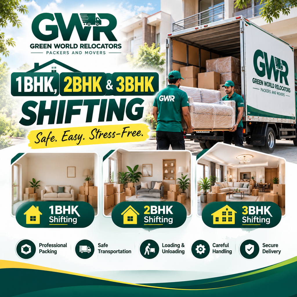 1BHK, 2BHK, and 3BHK Shifting